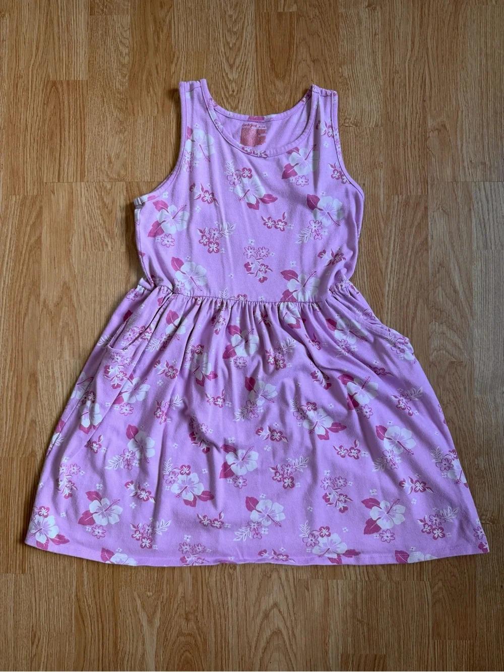 Cat & Jack Lavender Floral Tank Dress